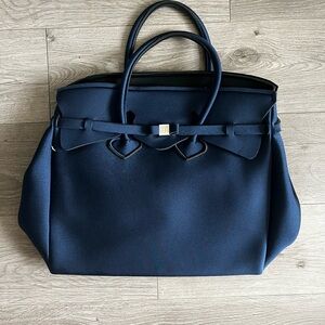 Save My Bag Icon Hand Shoulder Bag Blue Lycra, Italy